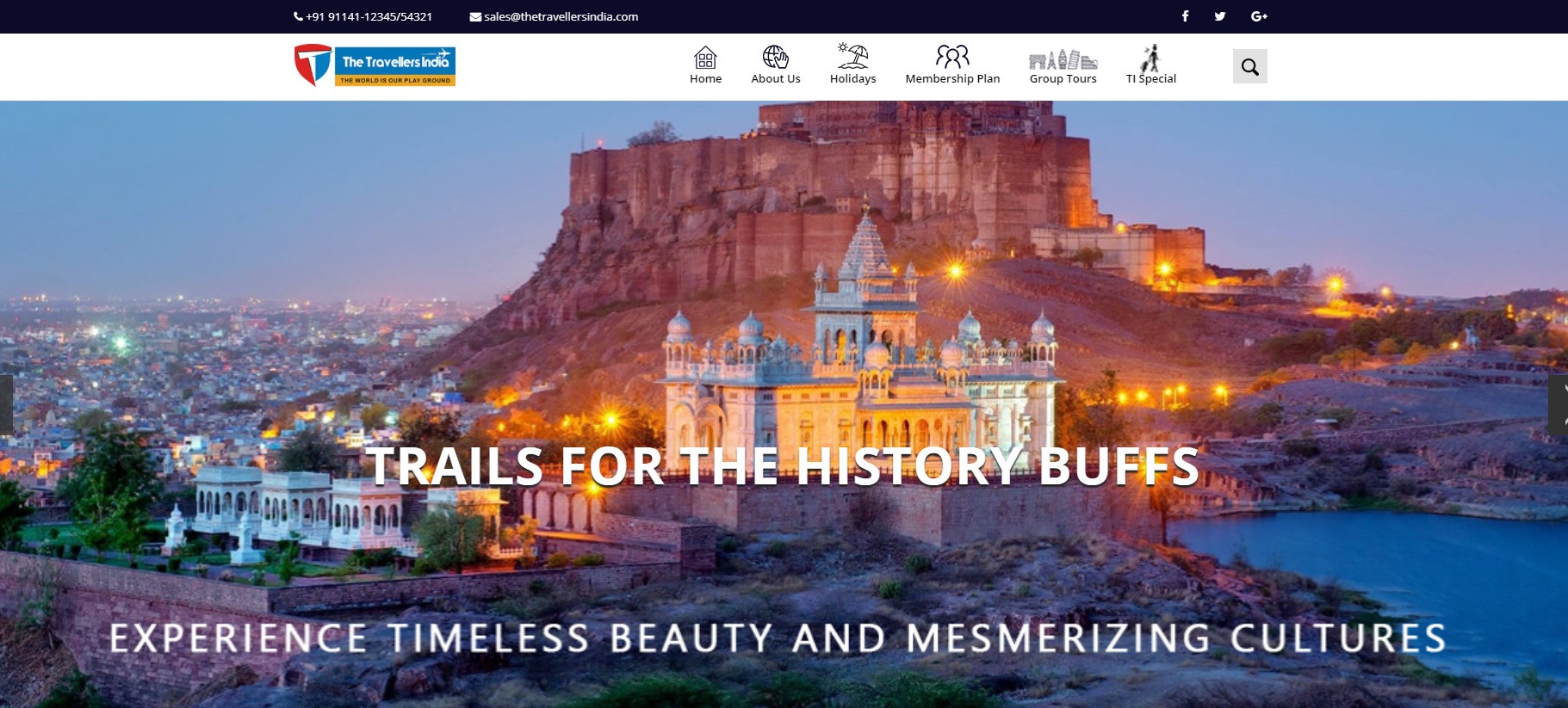 website designing for travel agency