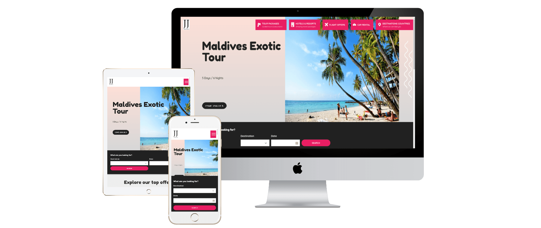 travel agency portal website development